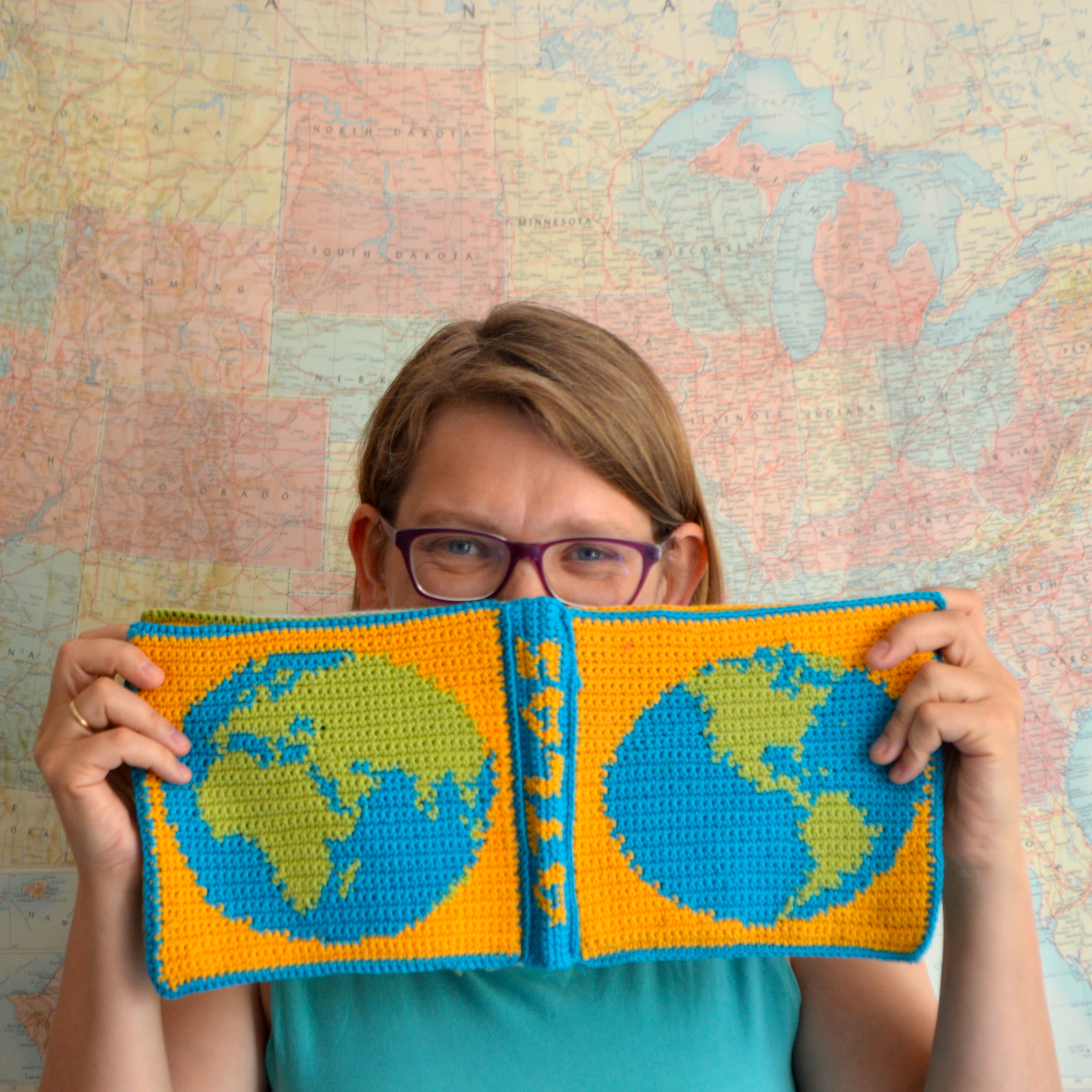 Explore the world with a crochet atlas!