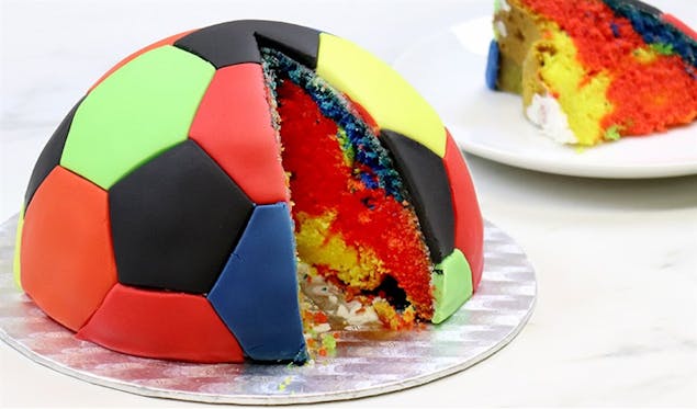 Football birthday cake