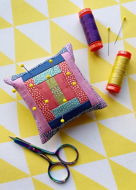 quilted pin cushion design