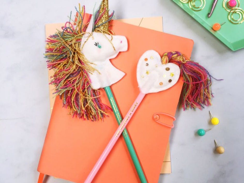 How to make a unicorn pencil topper