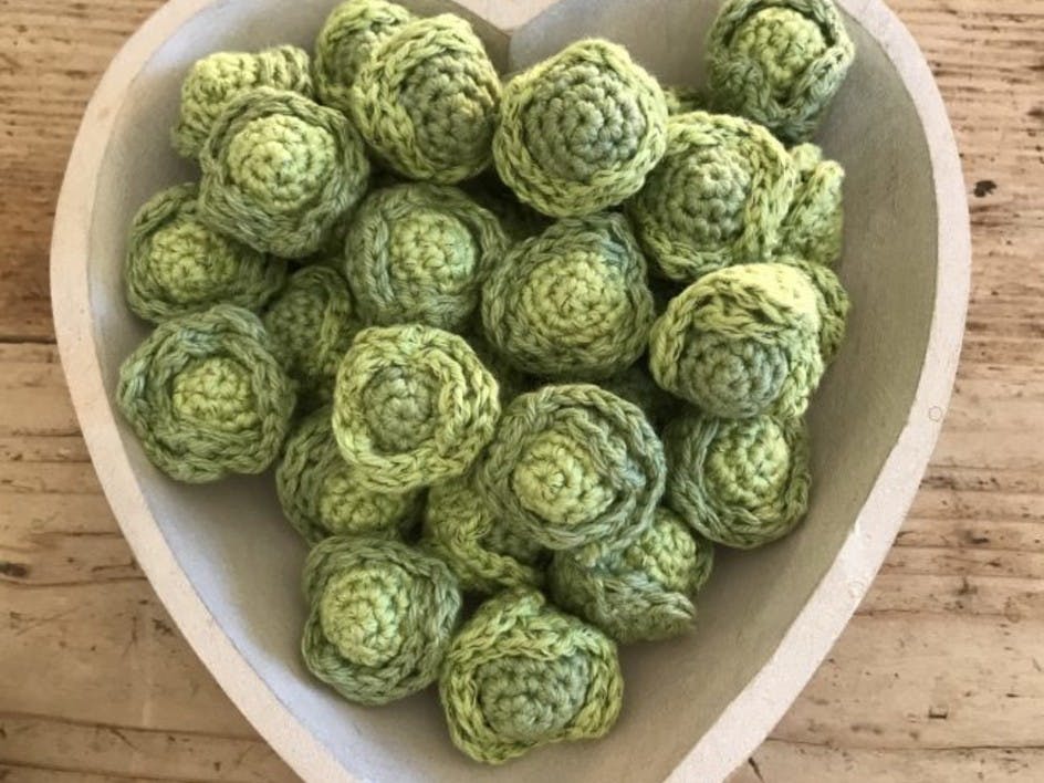 Crochet fabulously festive little sprouts