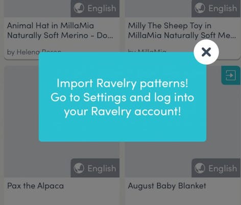 Import Ravelry patterns! Go to setting and log into your Ravelry account. 