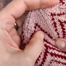 Fair isle knit finishing
