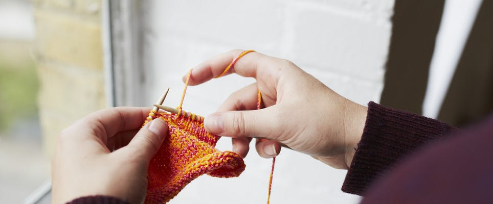 Knitting for mindfulness