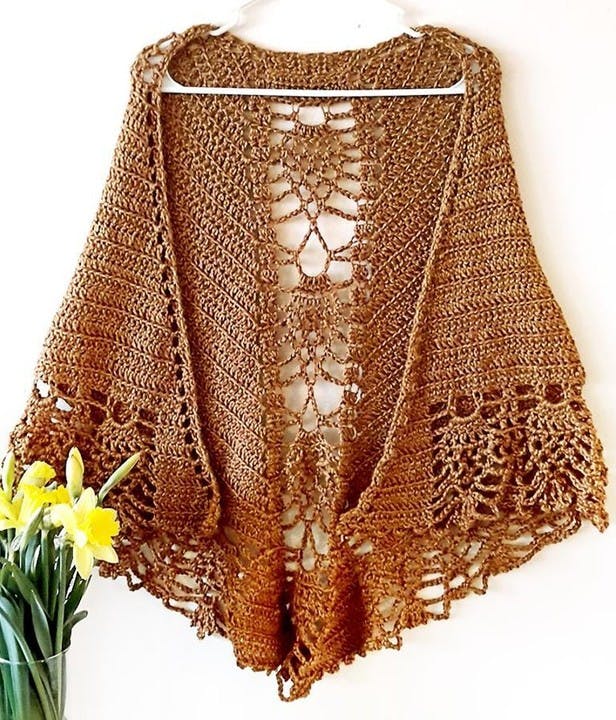 autumn crochet shawl
