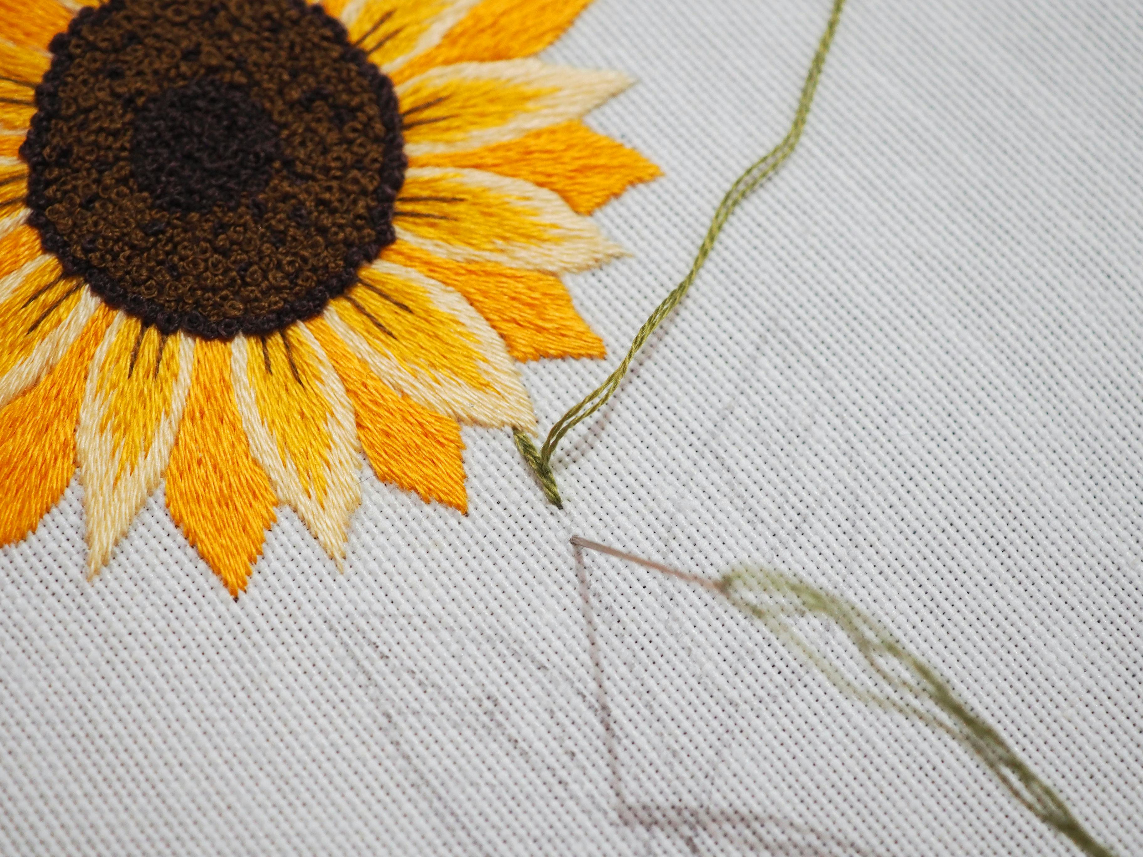 Free Sunflower Embroidery Tutorial | LoveCrafts