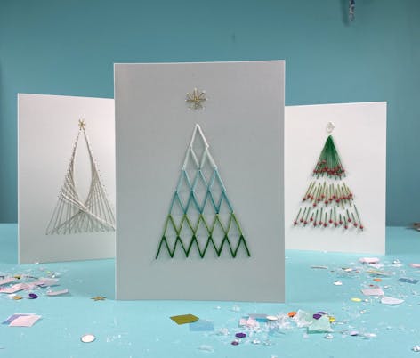 Cracking cards to embroider for Christmas - free tutorial