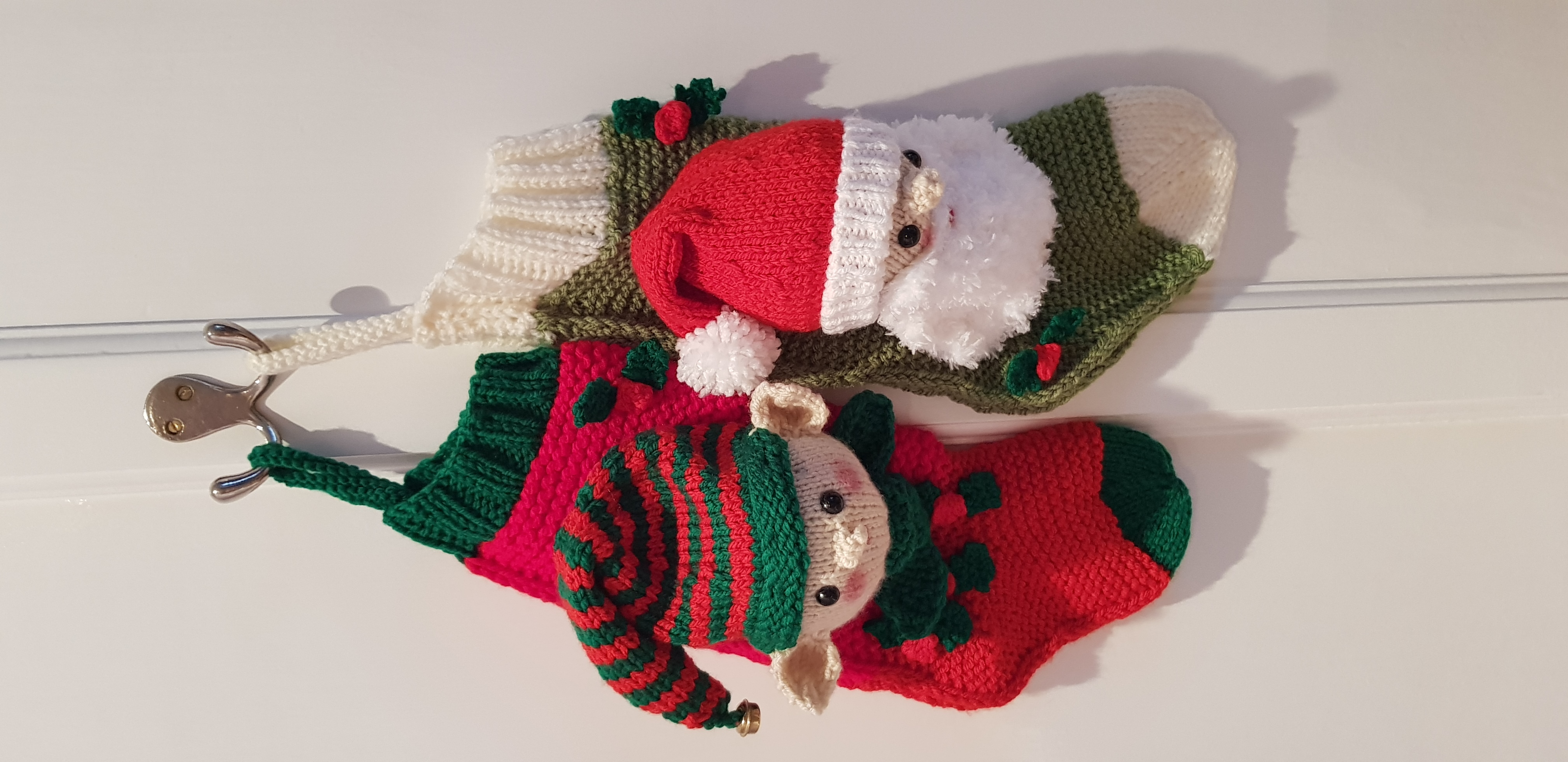 knit elf & santa stockings