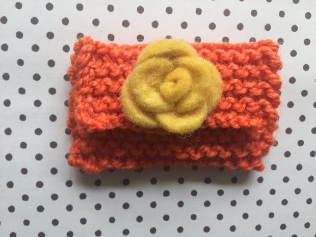 small kids knitted purse