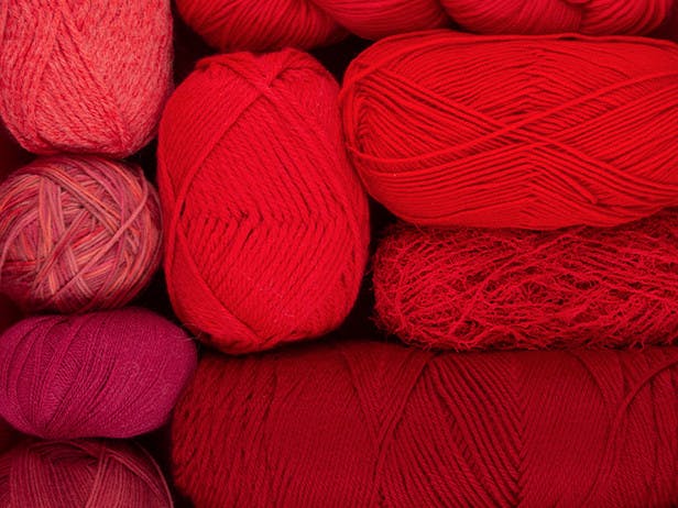 Balls of Red Clearance Yarn