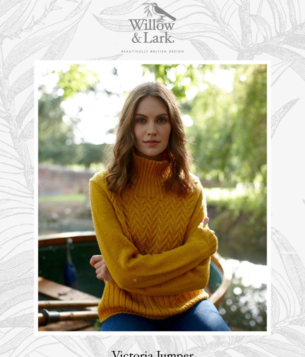 Willow and Lark yellow knit jumper pattern