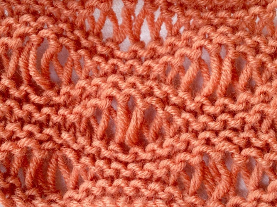 knitting seafoam stitch