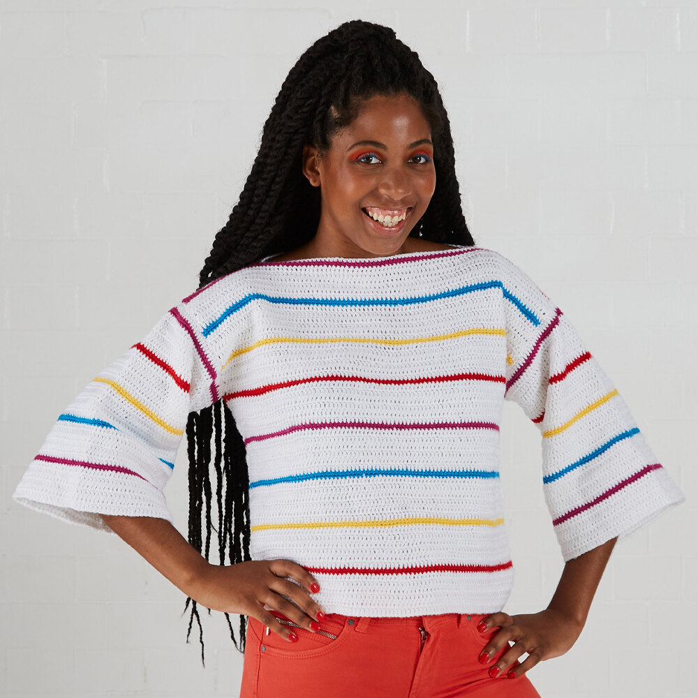 Rainbow Boatneck Top