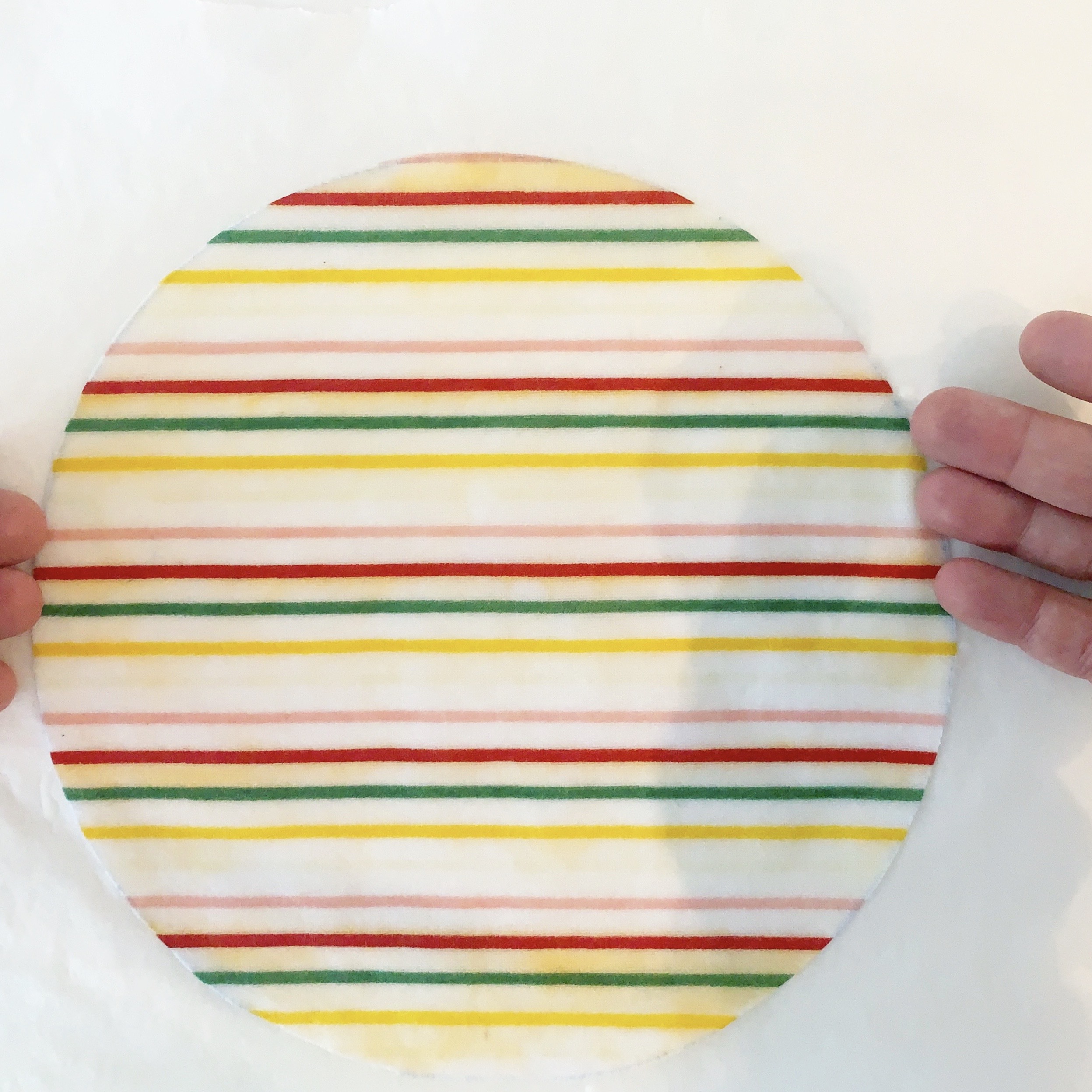 leave the beeswax wrap to dry