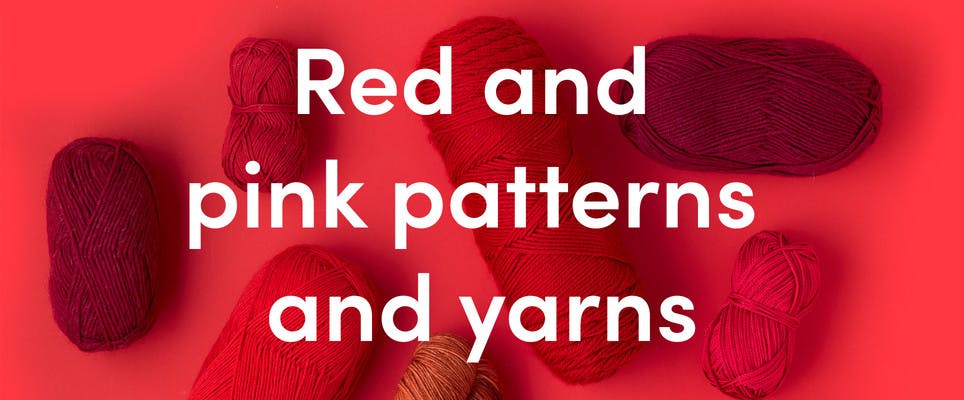 Knitting in red and pink, from scarlet to cherry blossom