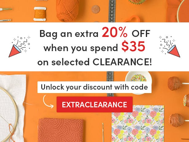 Extra 20 percent off Clearance when you spend $35!