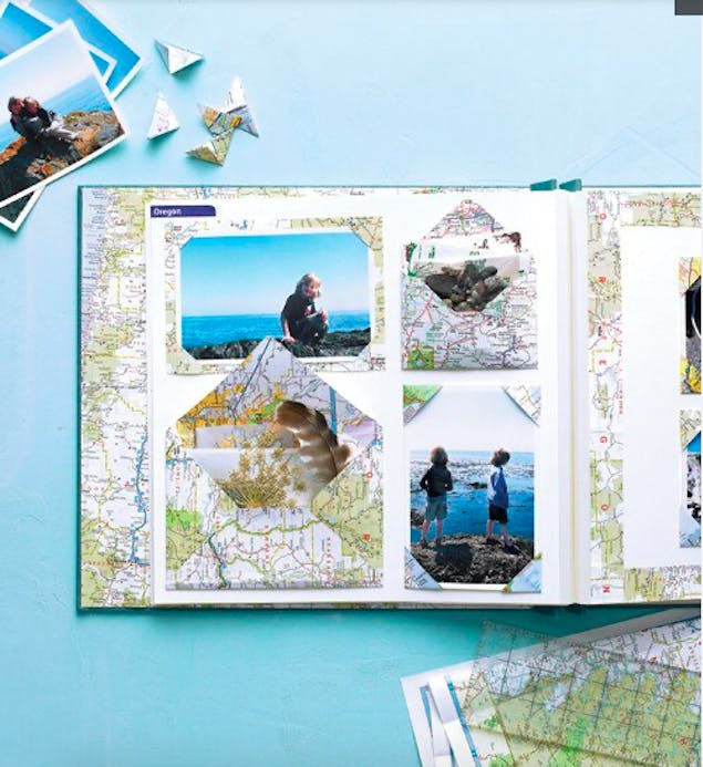 travel scrapbook layout