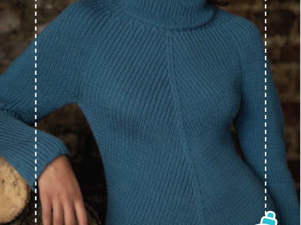 Shaped Edge Sweater in Debbie Bliss Cashmerino Aran