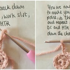 Crochet the points of your star