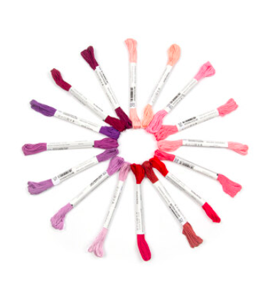 Paintbox Crafts Stranded Cotton 16 Skein Colour Pack - Beginner