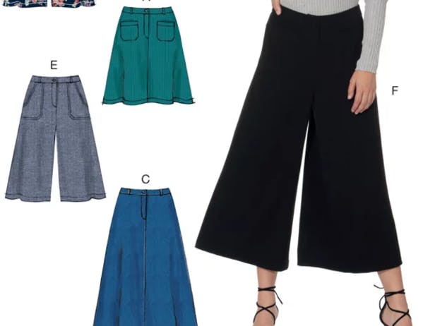 McCall's Misses' Flared Skirts, Shorts and Culottes M7475 - Sewing Pattern