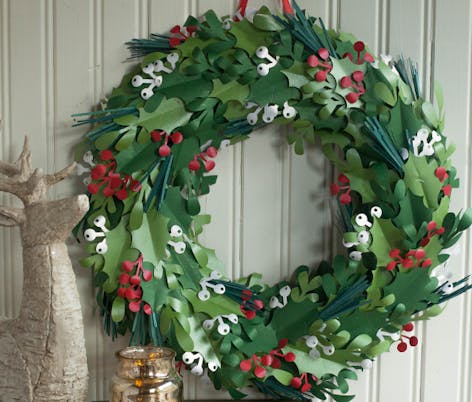 Paper Christmas wreath by Lia Griffith
