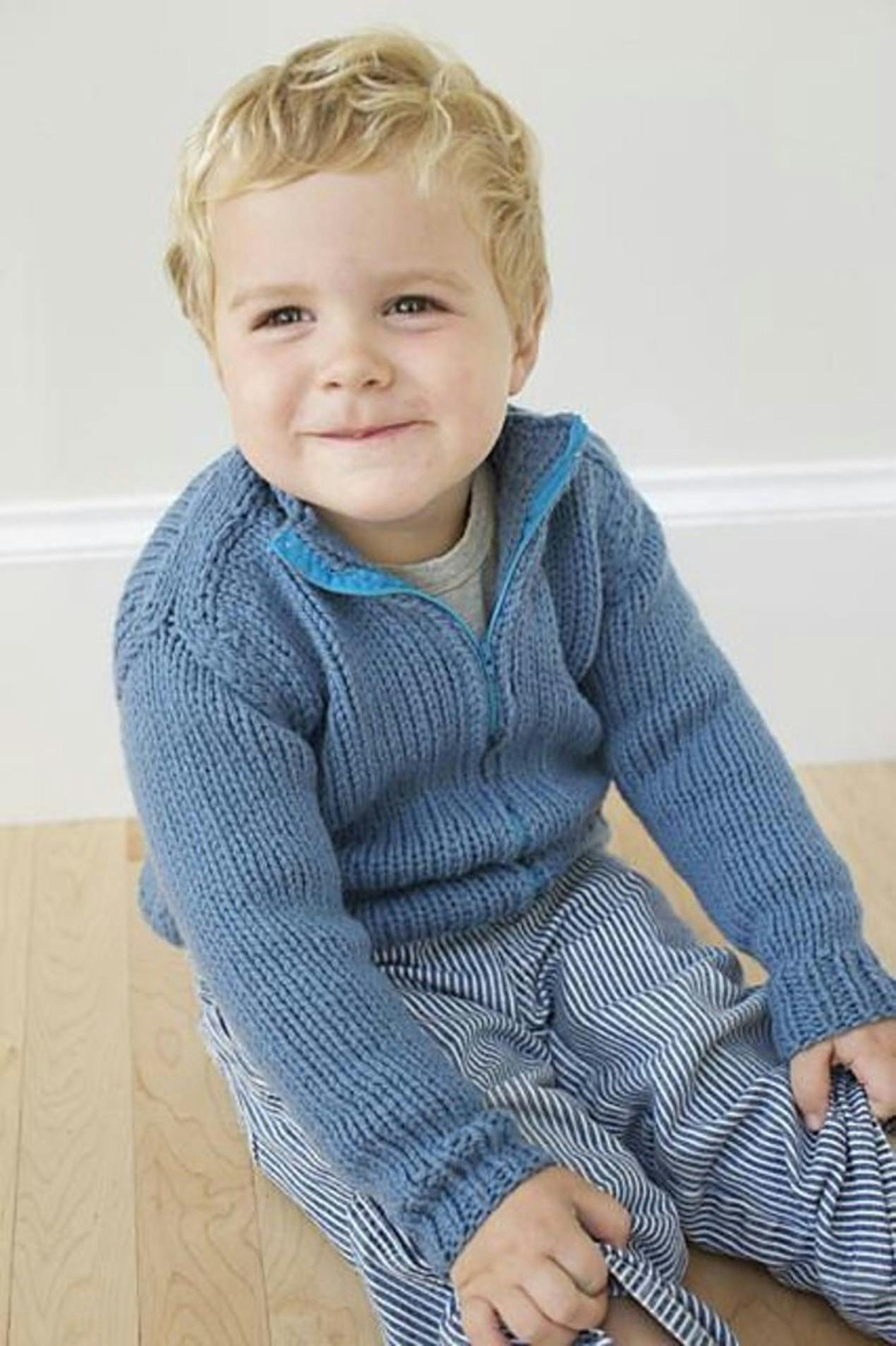 Zip for knitted toddler jacket