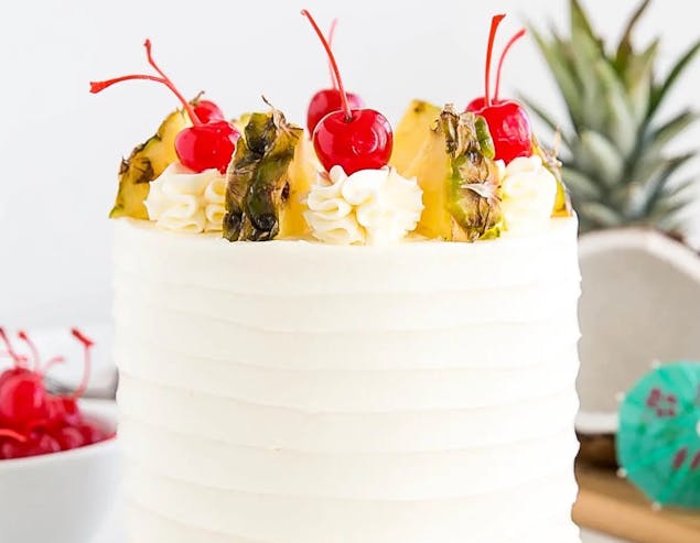 Piña colada birthday cake