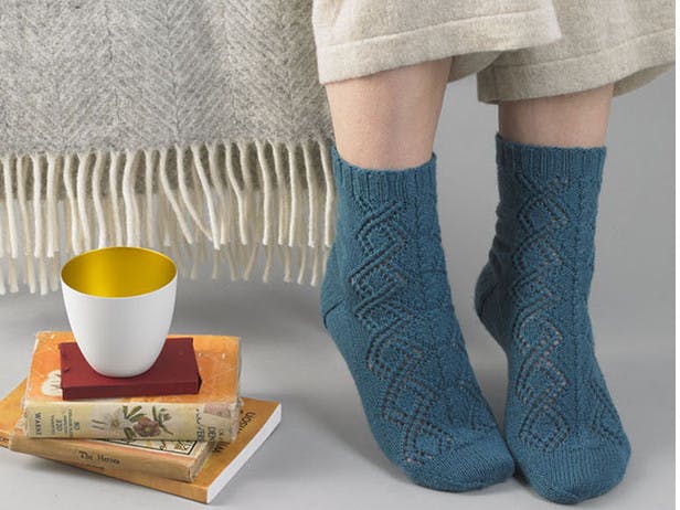 Enya Socks in Debbie Bliss Toast
