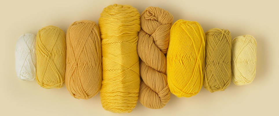 Yellow yarns 