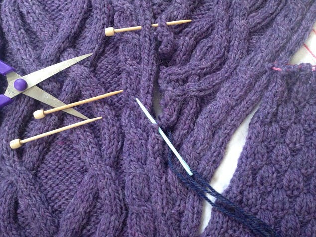 how to work mattress stitch with Amy Kaspar