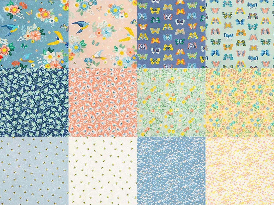 Sew your way through spring and summer with our stunning new Spring Garden fabrics