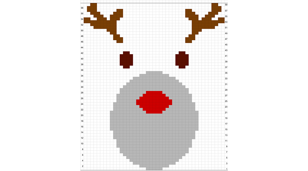 Reindeer Intarsia Motif by Debbie Bliss