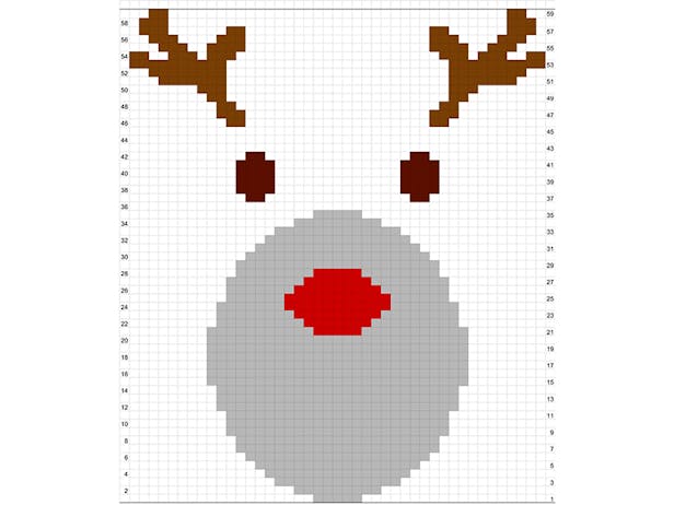 Reindeer Intarsia Motif by Debbie Bliss