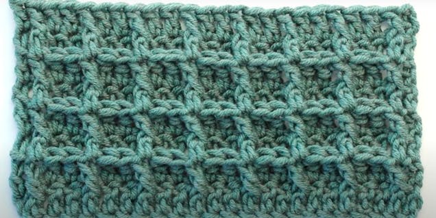 Learn how to crochet the waffle stitch with this step-by-step tutorial