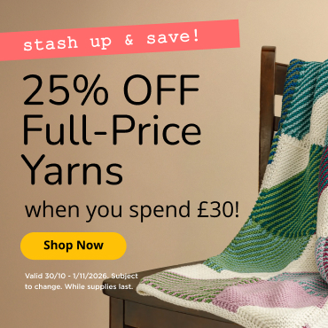 Save 25% on full-price yarns